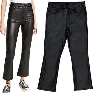 Mother The Insider Ankle Faux Leather Pants in Faux Show Black Women's Size 30